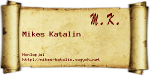 Mikes Katalin névjegykártya